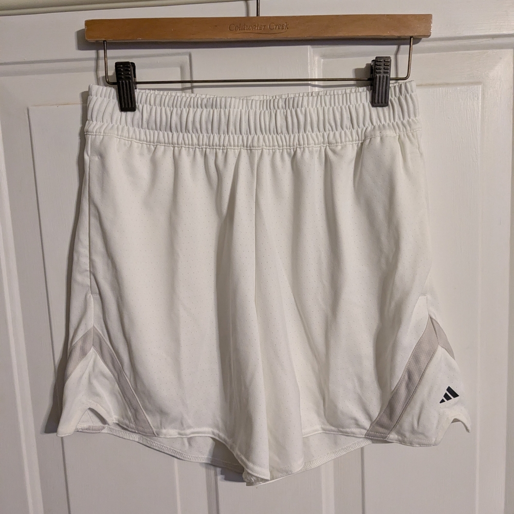 Adidas Women's White Sports Shorts